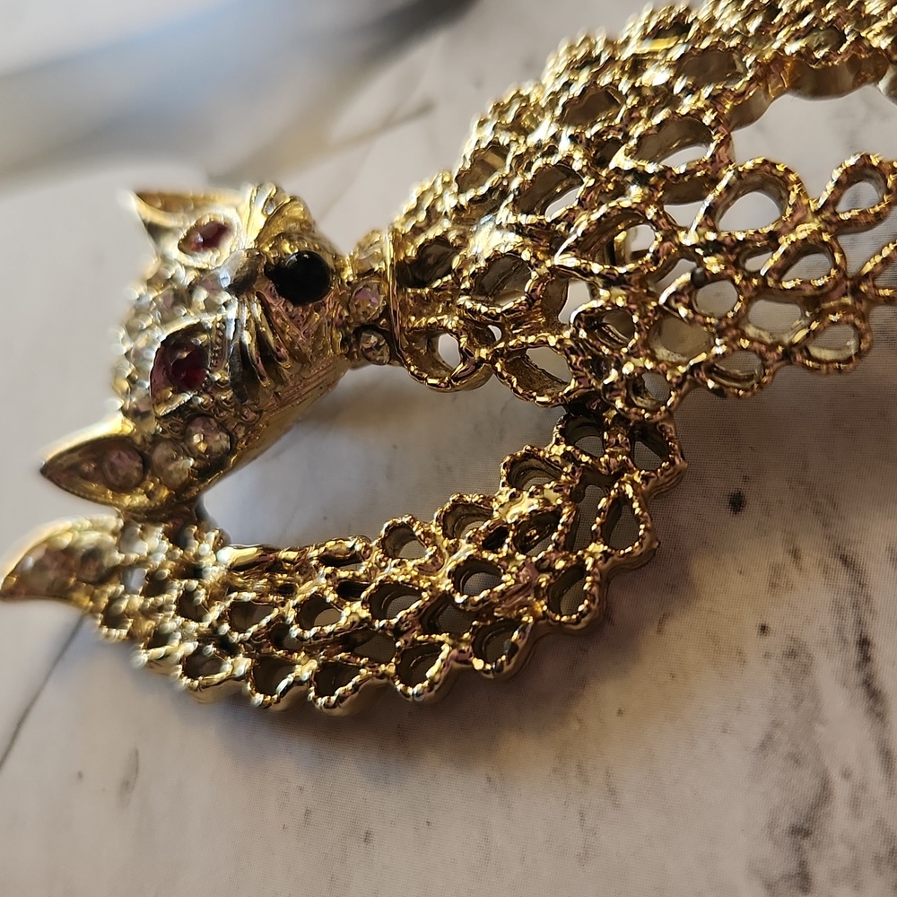 vintage cat brooch - Picture 8 of 9